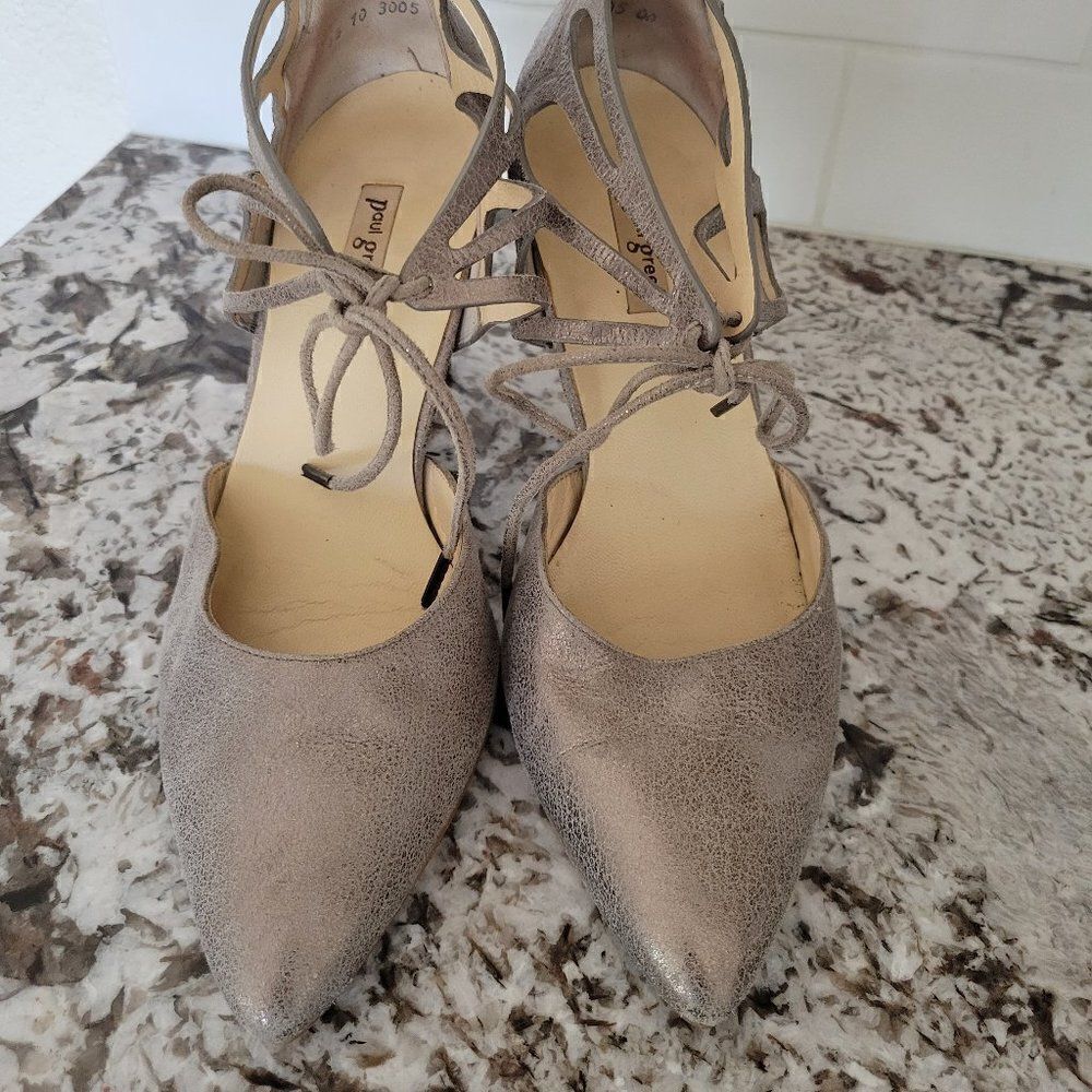 Paul Green metallic silver pump high heel shoes Size‎ UK Sz 4.5 US Sz 7